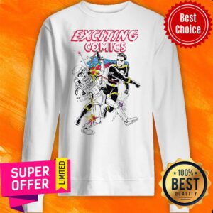 Alternative view of Awesome Retro Robot And Superhero Exciting Comics Shirt