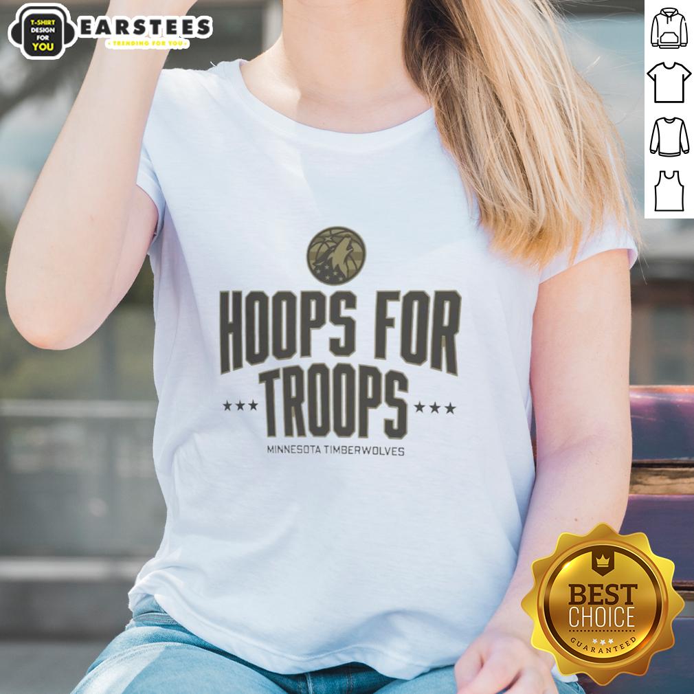 Awesome Hoops For Troops Minnesota Timberwolves Basketball T-Shirt - Image 3