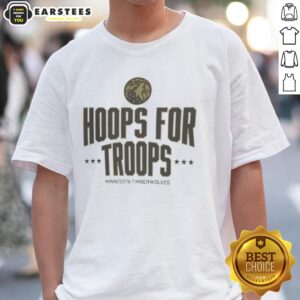 Awesome Hoops For Troops Minnesota Timberwolves Basketball T-Shirt