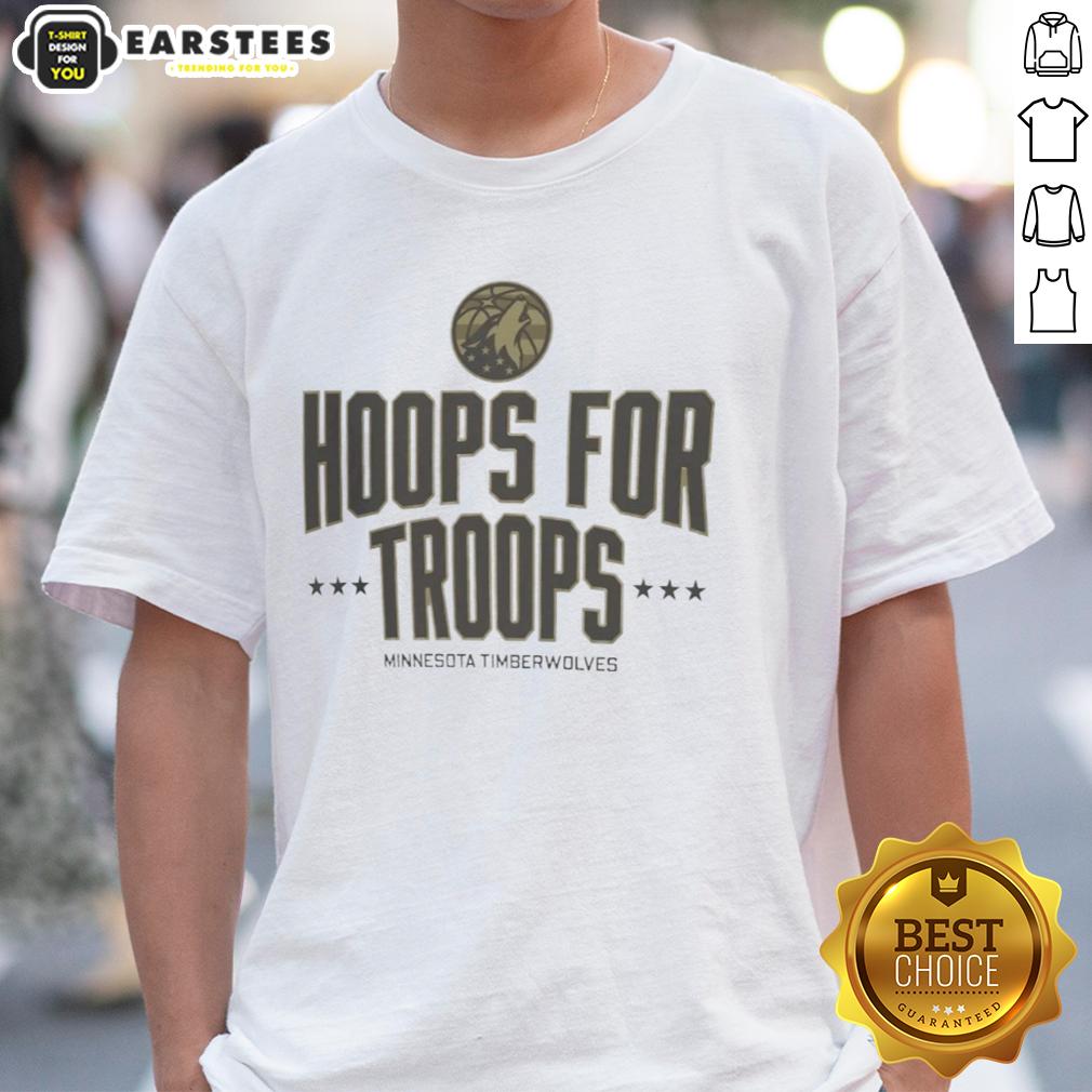 Awesome Hoops For Troops Minnesota Timberwolves Basketball T-Shirt