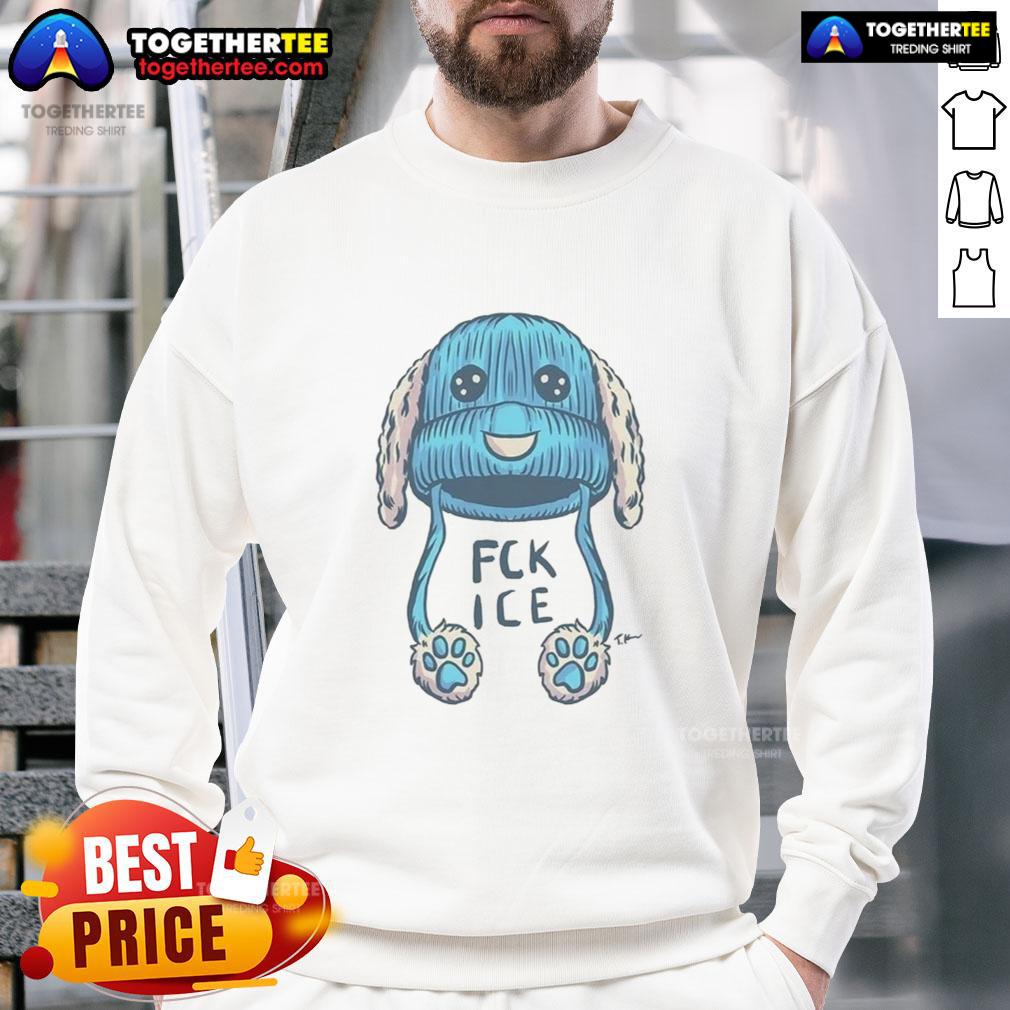 Awesome Travis Knight Fuck Ice Blue Beanie T-Shirt - Image 5