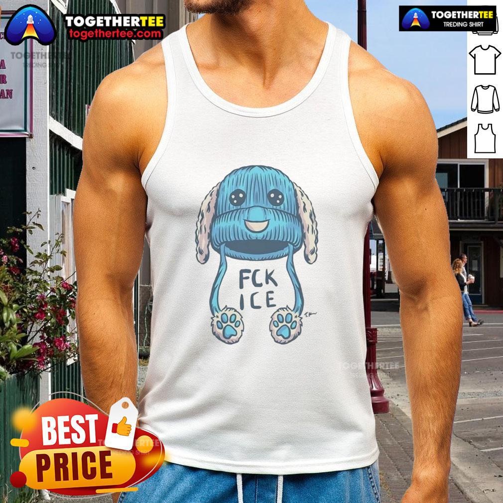 Awesome Travis Knight Fuck Ice Blue Beanie T-Shirt - Image 4