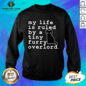 Alternative view of Hot Black Cat Life Tiny Furry Overlord Shirt