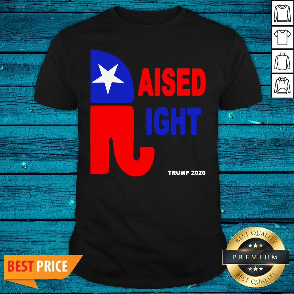 Wonderful Raised Right Trump 2020 Shirt