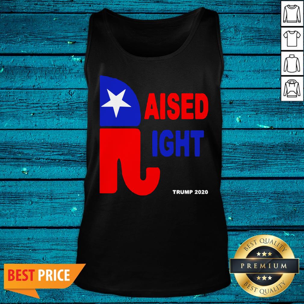 Wonderful Raised Right Trump 2020 Shirt - Image 5