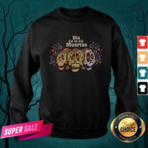 Alternative view of Mexico Sugar Skull Dia De Muertos Day Dead Shirt