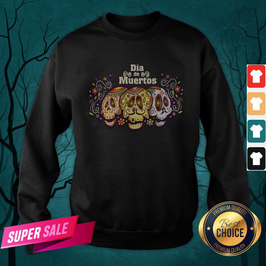 Mexico Sugar Skull Dia De Muertos Day Dead Shirt - Image 2
