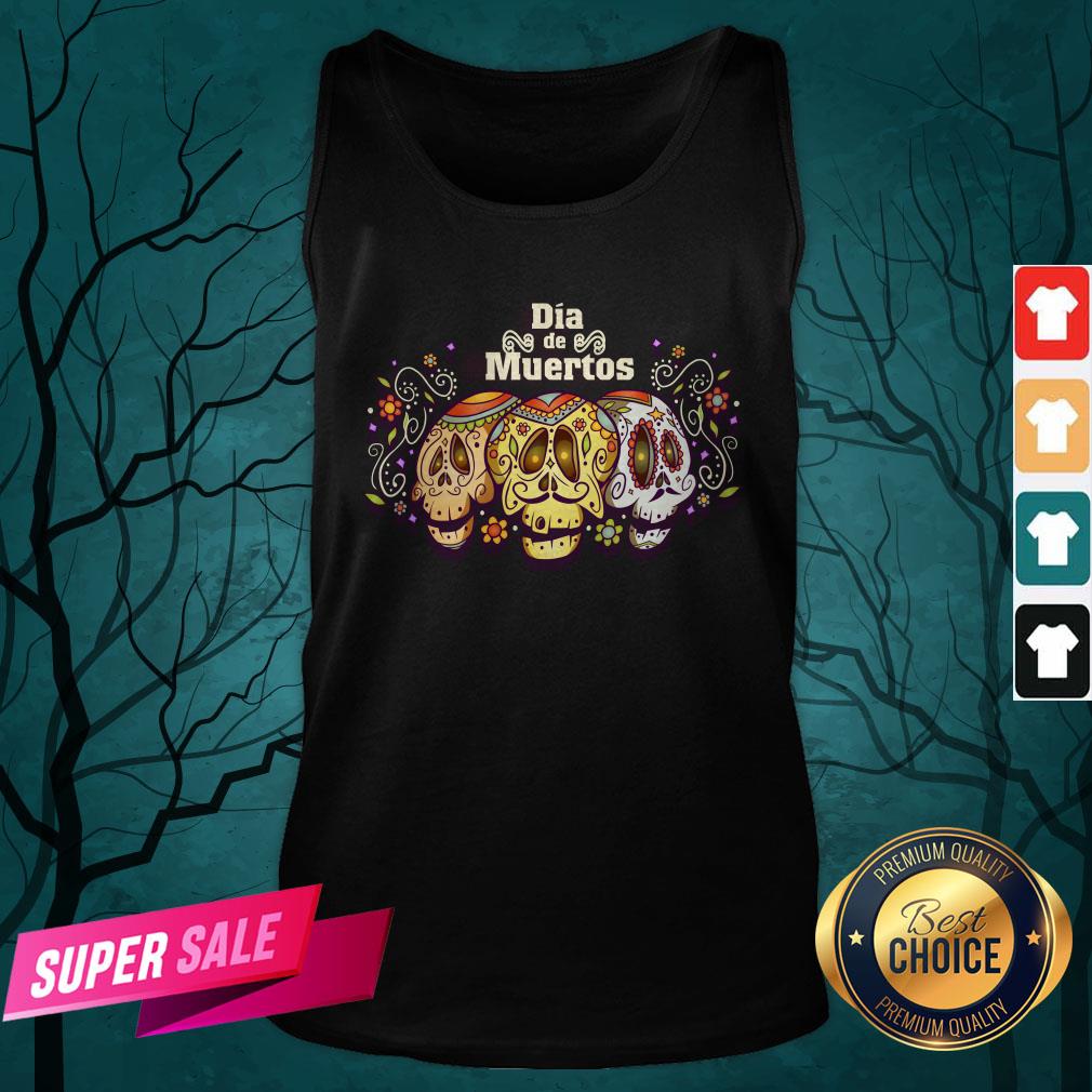 Mexico Sugar Skull Dia De Muertos Day Dead Shirt - Image 5
