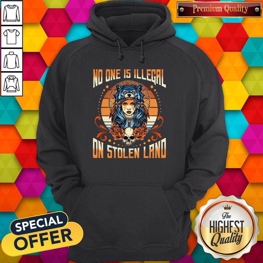 No One Is Illegal On Stolen Land Girl Skullcap Shirt - Image 4