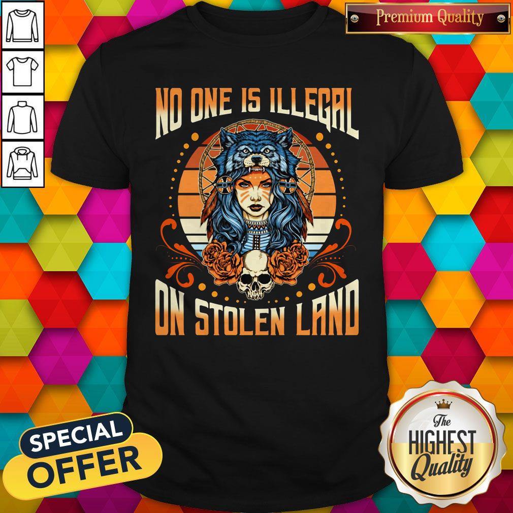 No One Is Illegal On Stolen Land Girl Skullcap Shirt