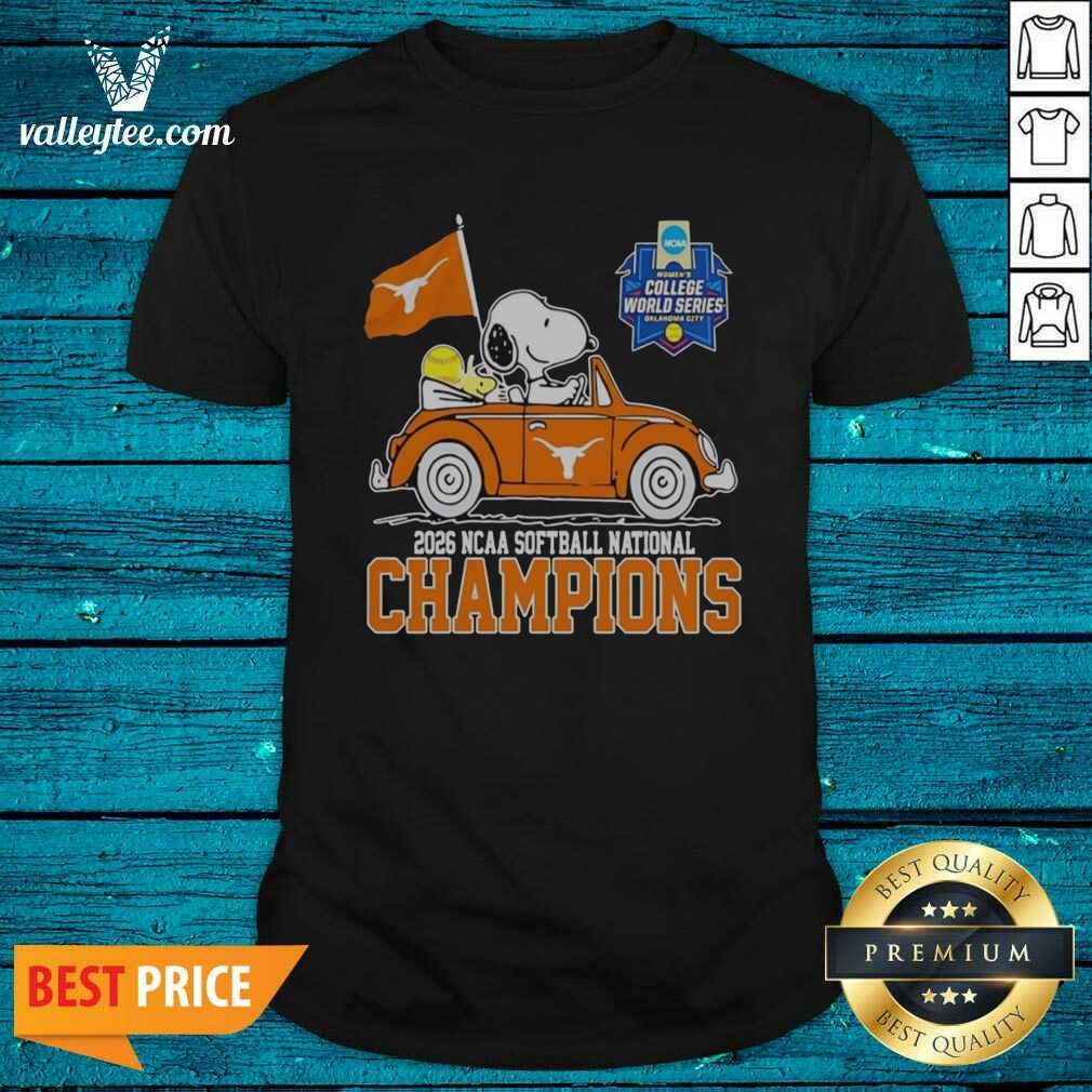 Official Snoopy Texas Longhorns 2026 NCAA Softball National Champions Oklahoma City Shirt