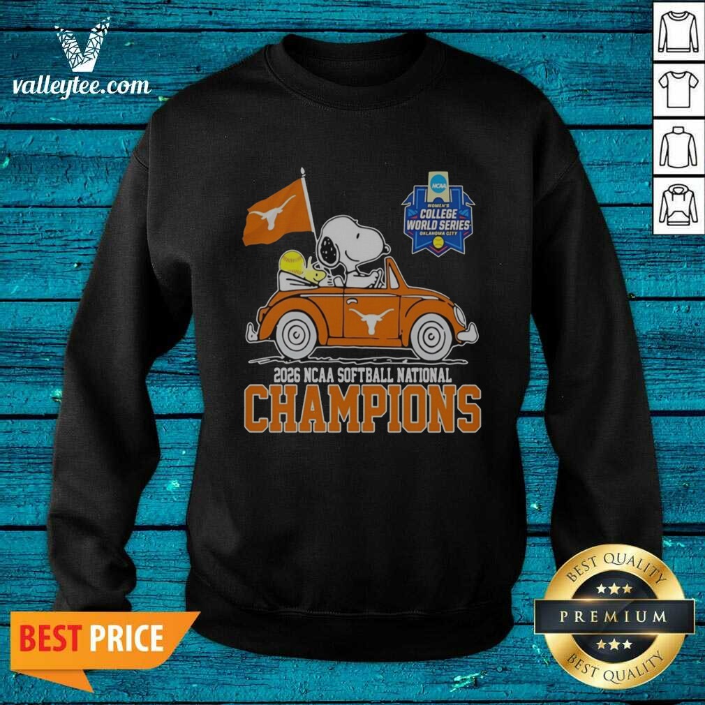 Official Snoopy Texas Longhorns 2026 NCAA Softball National Champions Oklahoma City Shirt - Image 3