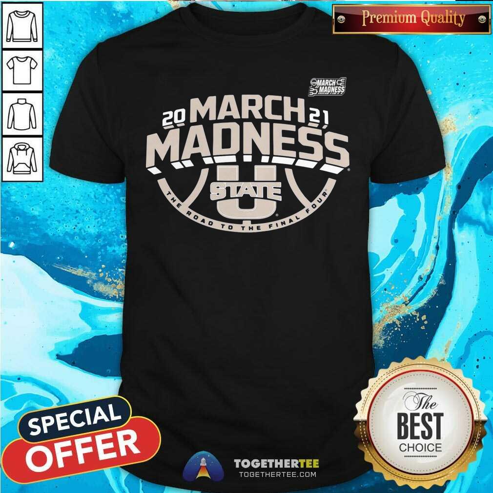 Pretty Utah State Aggies 2021 NCAA Basketball Tournament March Madness Bound Ticket Shirt