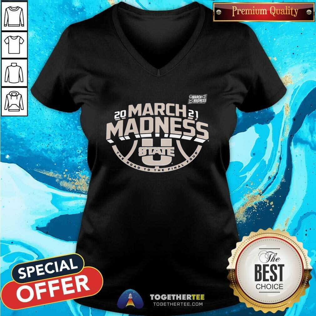 Pretty Utah State Aggies 2021 NCAA Basketball Tournament March Madness Bound Ticket Shirt - Image 3
