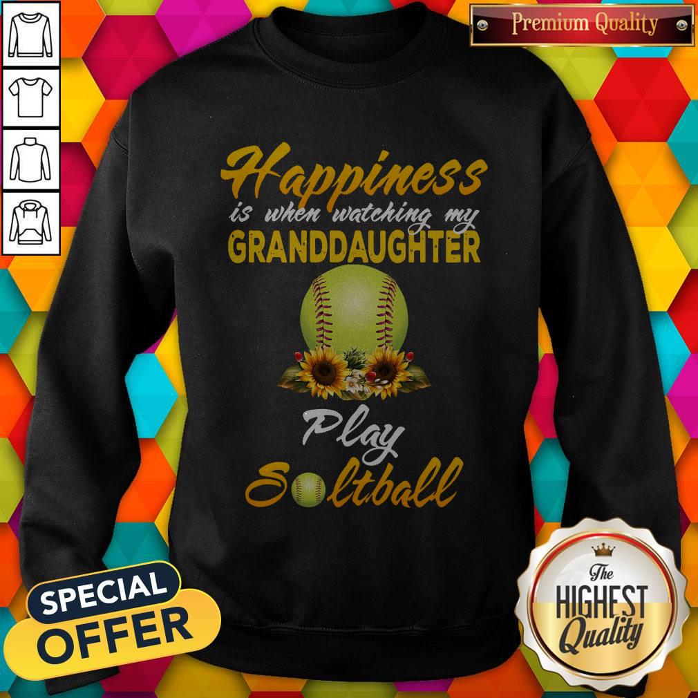 Nice Happiness Is When Watching My Granddaughter Play Softball Shirt - Image 5