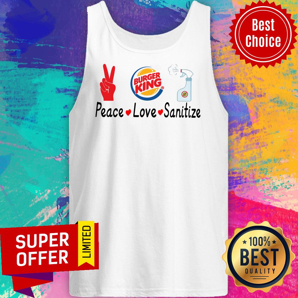 Official Burger King Peace Love Sanitize Shirt - Image 4