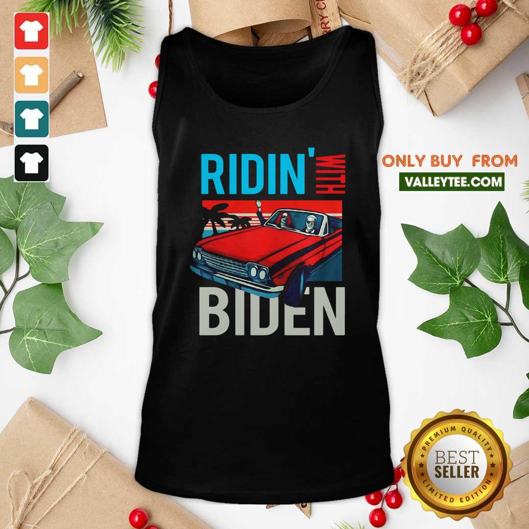 Wicked Riding With Biden Kamala Harris Joe Biden Vintage Retro Car Shirt - Image 2