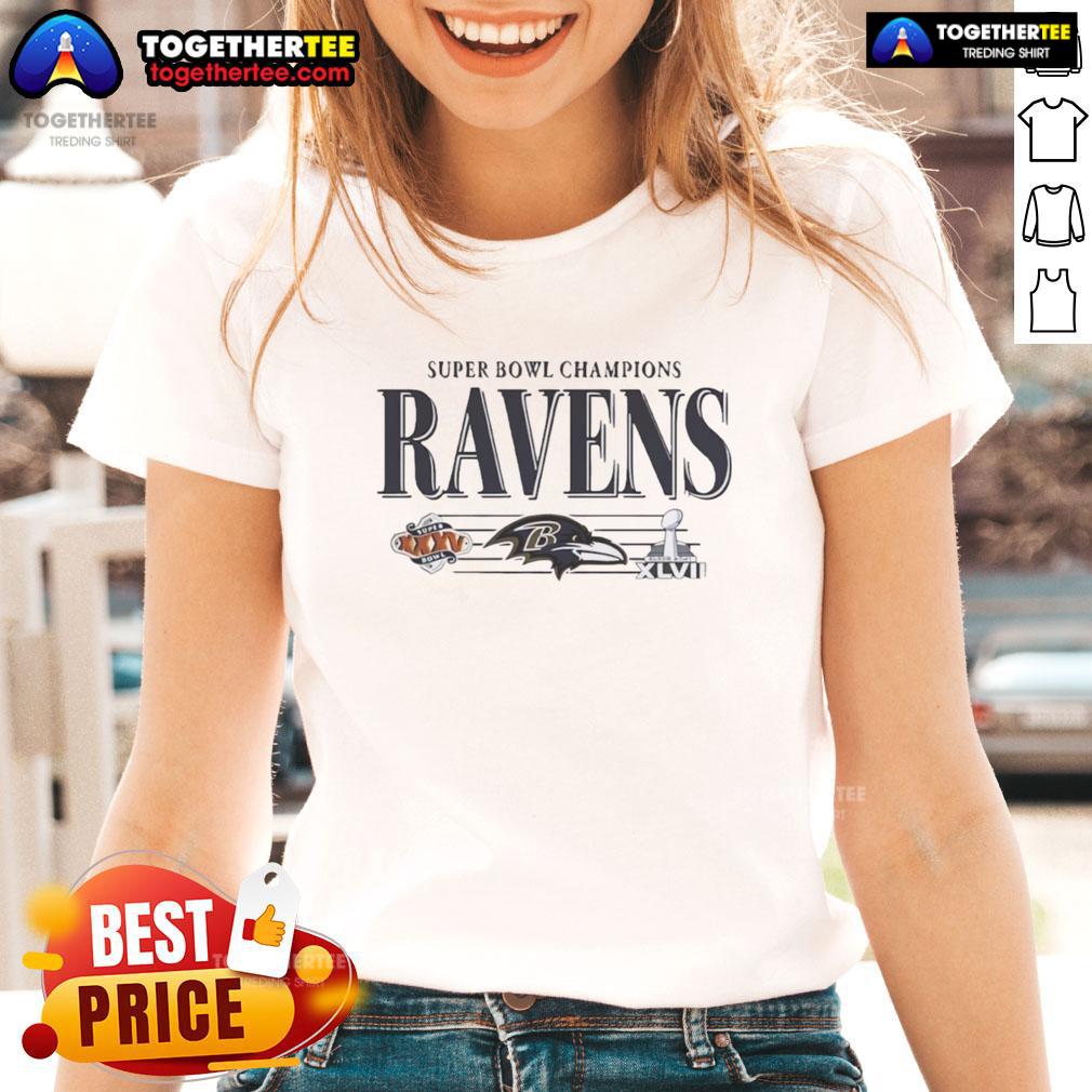 Nice Baltimore Ravens Super Bowl Champions XLVII T-Shirt - Image 3
