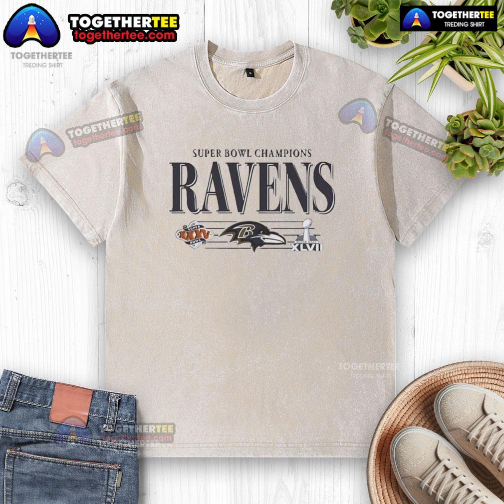Nice Baltimore Ravens Super Bowl Champions XLVII T-Shirt - Image 6
