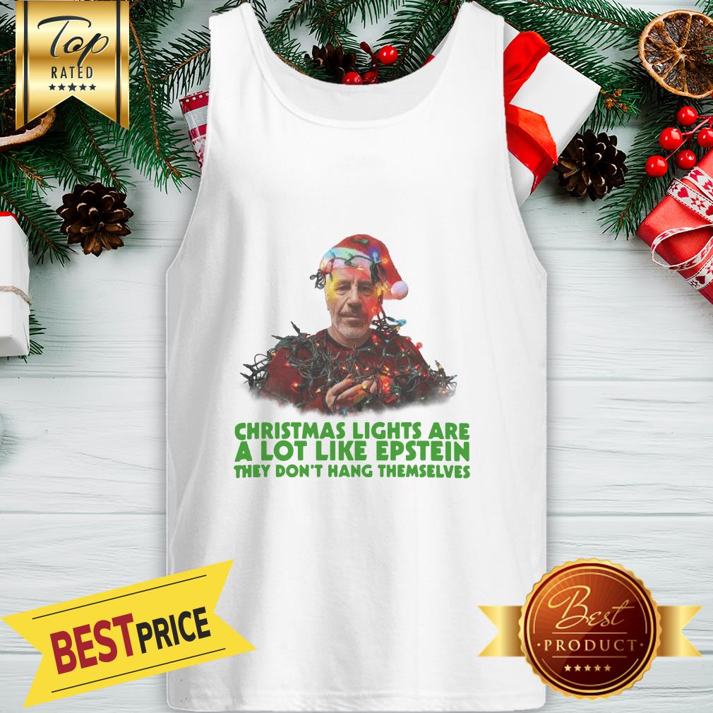 Official Jeffrey Epstein Christmas Lights Are A Lot Like Epstein They Don’t Hang Themselves Shirt - Image 3