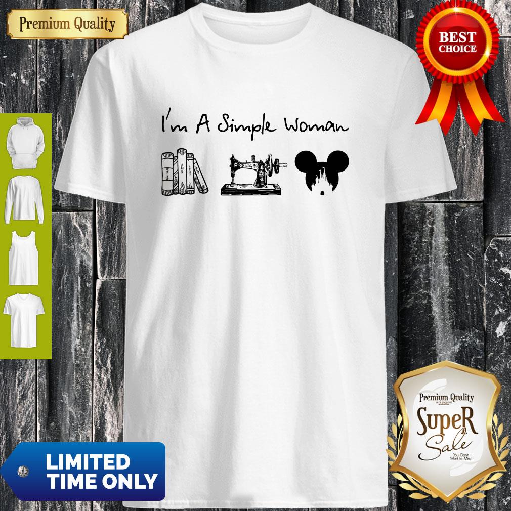Premium I Am A Simple Woman Book Sewing Mickey Mouse Shirt