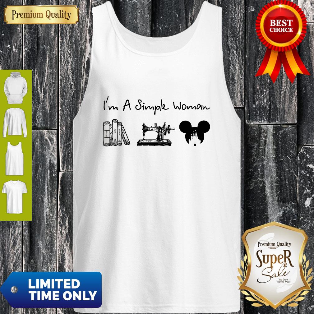 Premium I Am A Simple Woman Book Sewing Mickey Mouse Shirt - Image 5