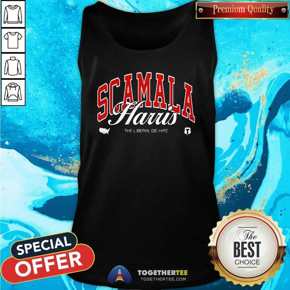 Official Scamala Harris The Liberal Dei Hire T-Shirt - Image 3