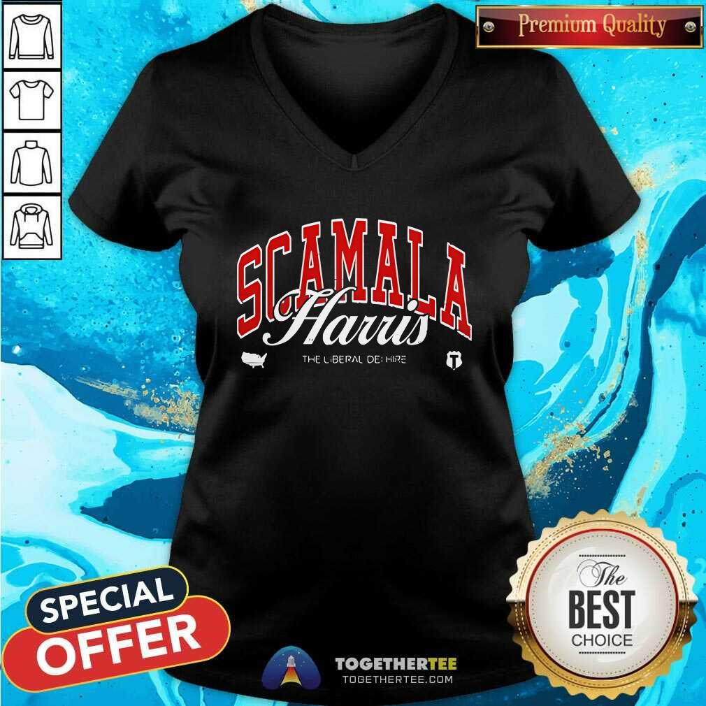 Official Scamala Harris The Liberal Dei Hire T-Shirt - Image 2