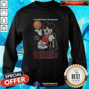 Alternative view of South Carolina Gamecocks Mickey Mouse 2024 NCAA Women’s Championship Final Four Winner T-Shirt
