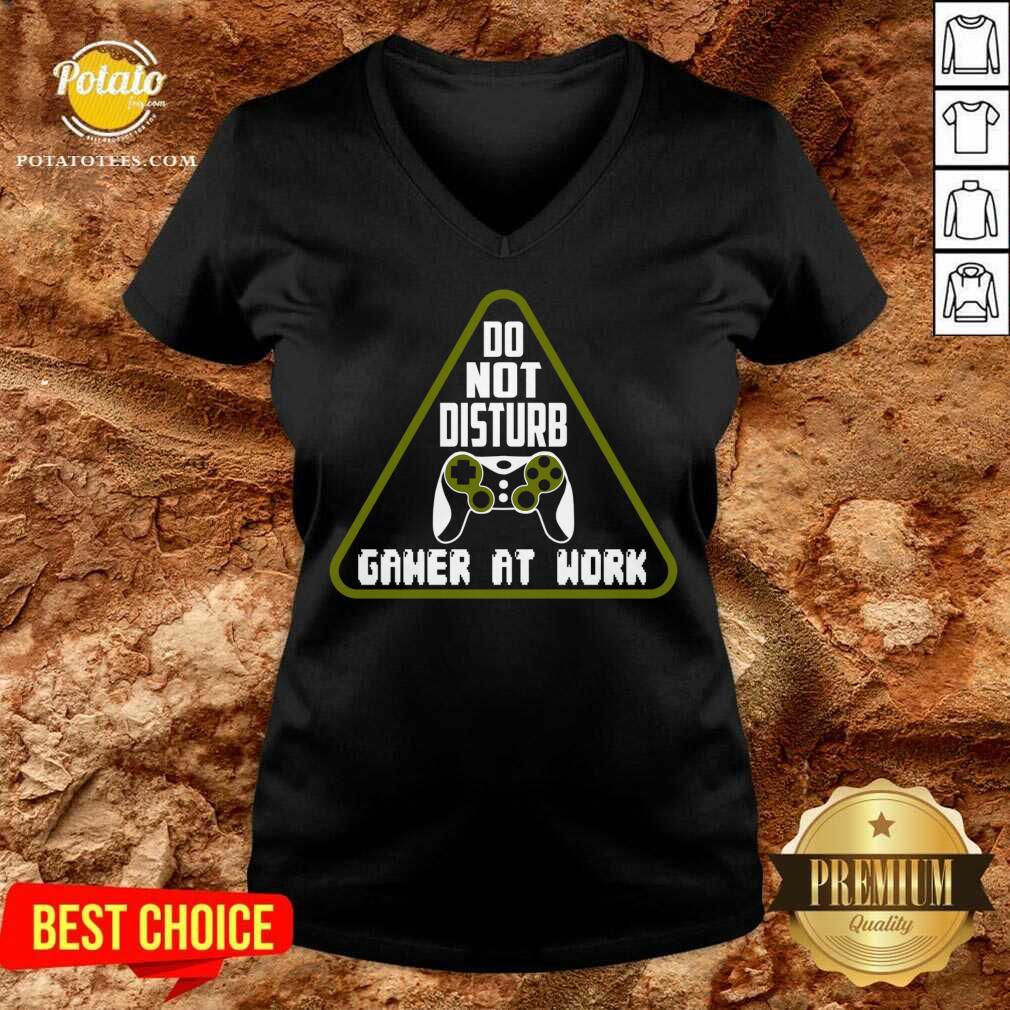 Awesome Do Not Disturb Gamer At Work Shirt - Image 2