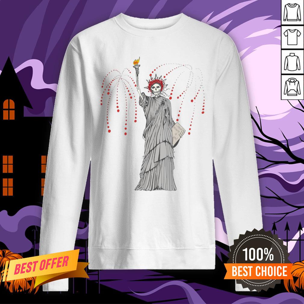 Liberty Is Dead Dia De Muertos In Mexican Holiday Shirt - Image 4