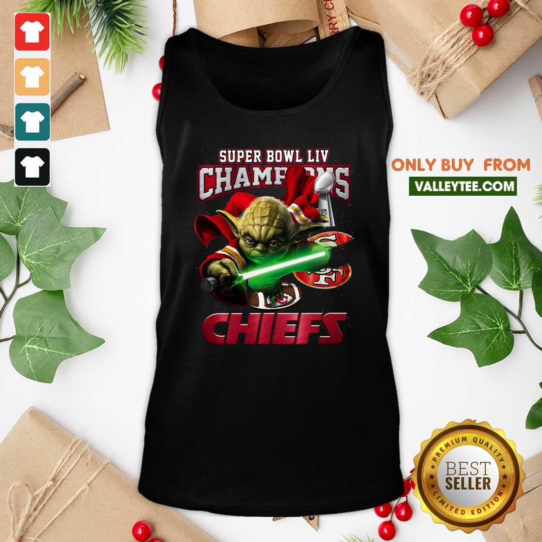 Top Yoda Super Bowl LIV Champions Kansas City Chiefs Shirt - Image 5