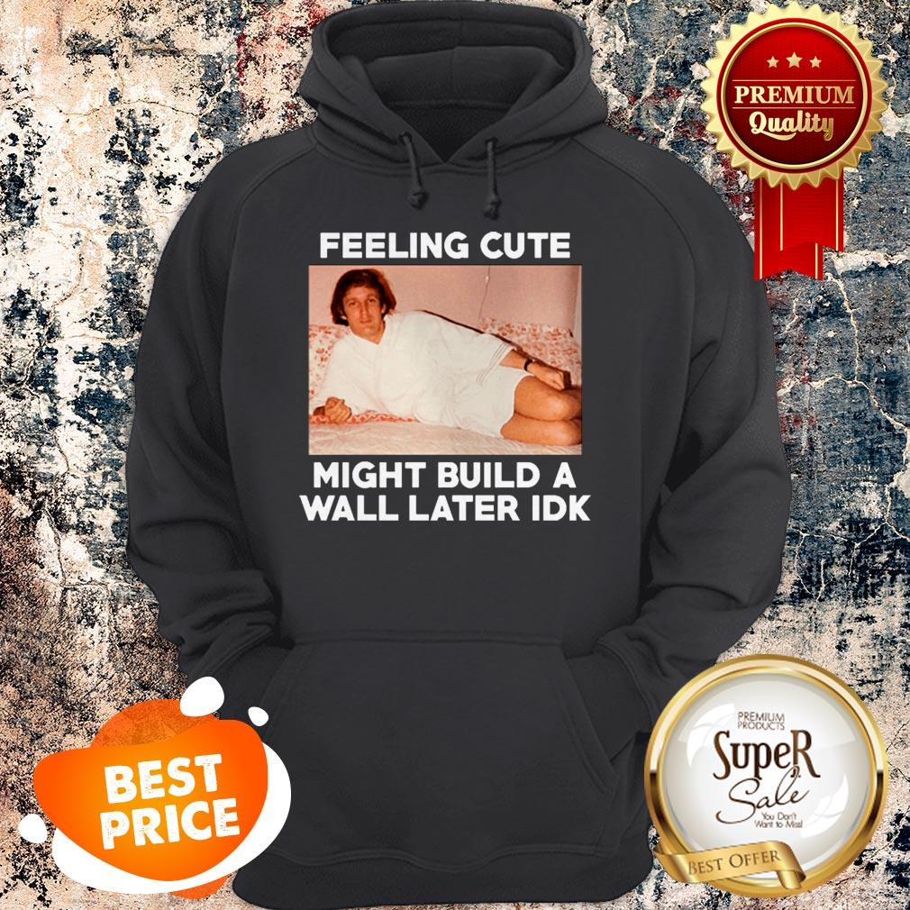 Nice Feeling Cute Might Build A Wall Later Idk Trump Shirt - Image 2