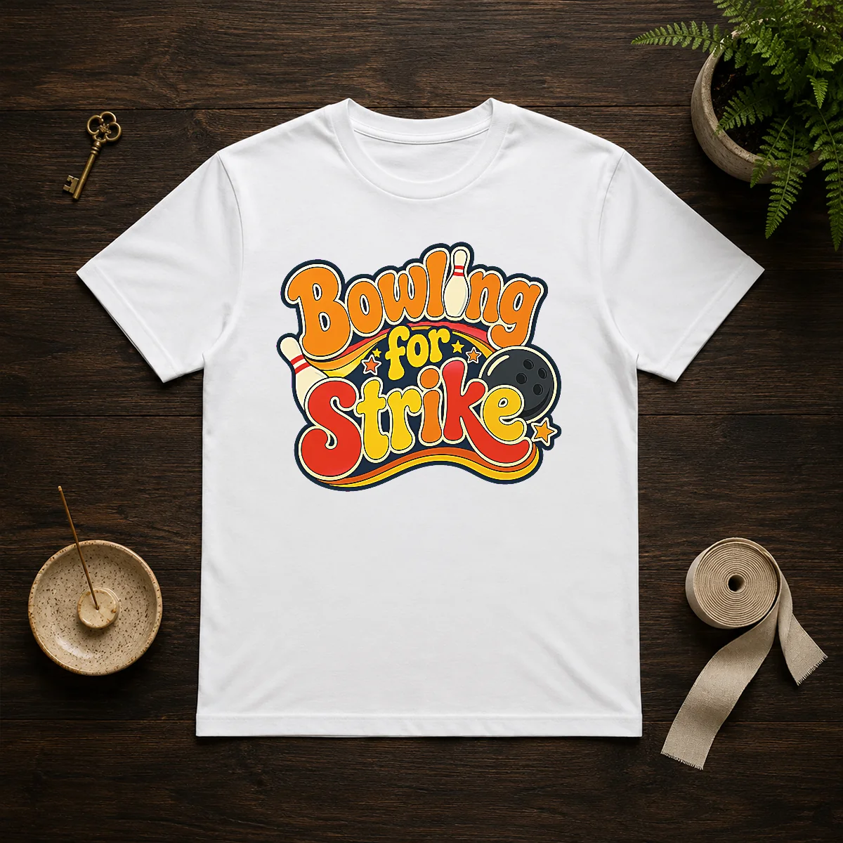 Funny Bowling For Strike Groovy Retro Shirt