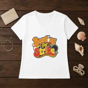 Alternative view of Funny Bowling For Strike Groovy Retro Shirt