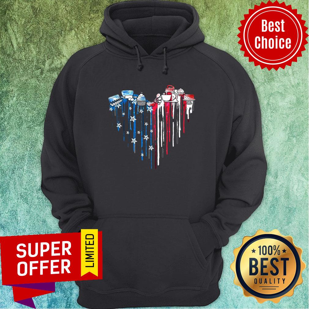 Heart American Flag Baking Shirt - Image 4