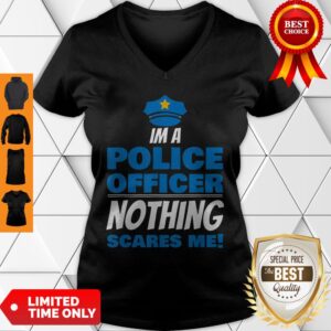 Alternative view of Brave Police Officer Not Afraid Cop Law Enforcement Shirt
