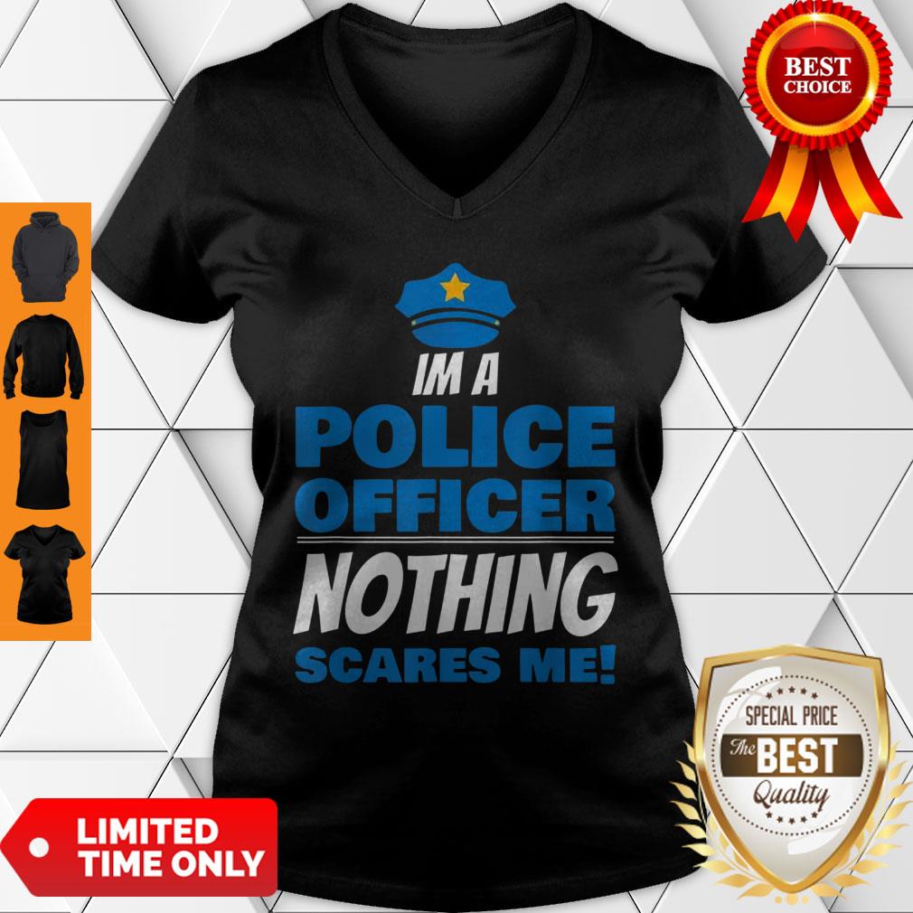 Brave Police Officer Not Afraid Cop Law Enforcement Shirt - Image 2