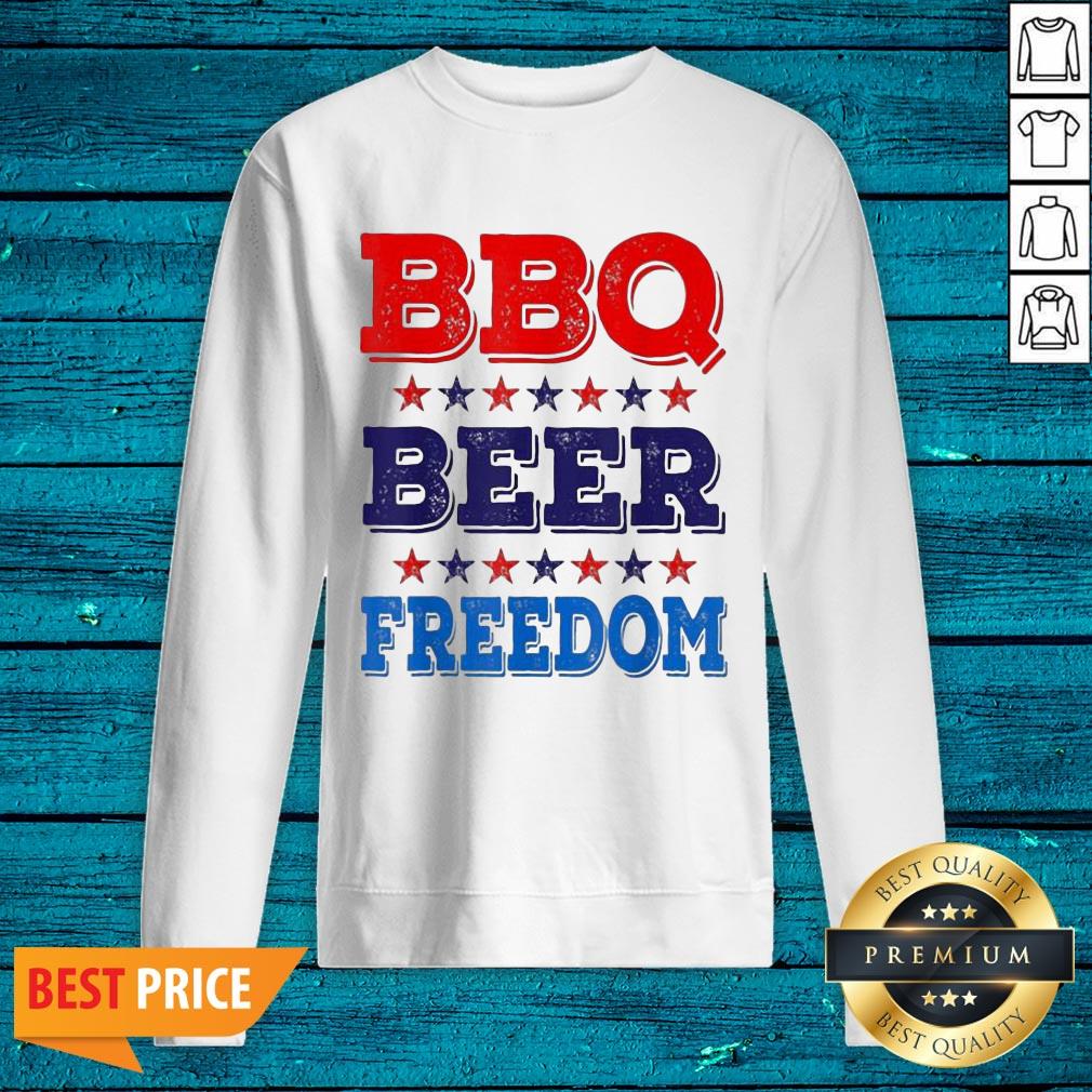 Super Nice BBQ Beer Freedom USA Shirt - Image 2