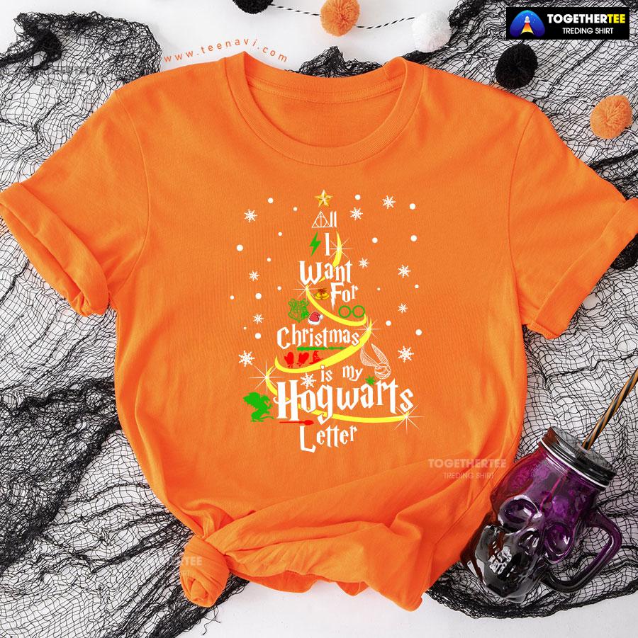 All I Want For Christmas Is My Hogwarts Letter Harry Potter T-Shirt - Image 11
