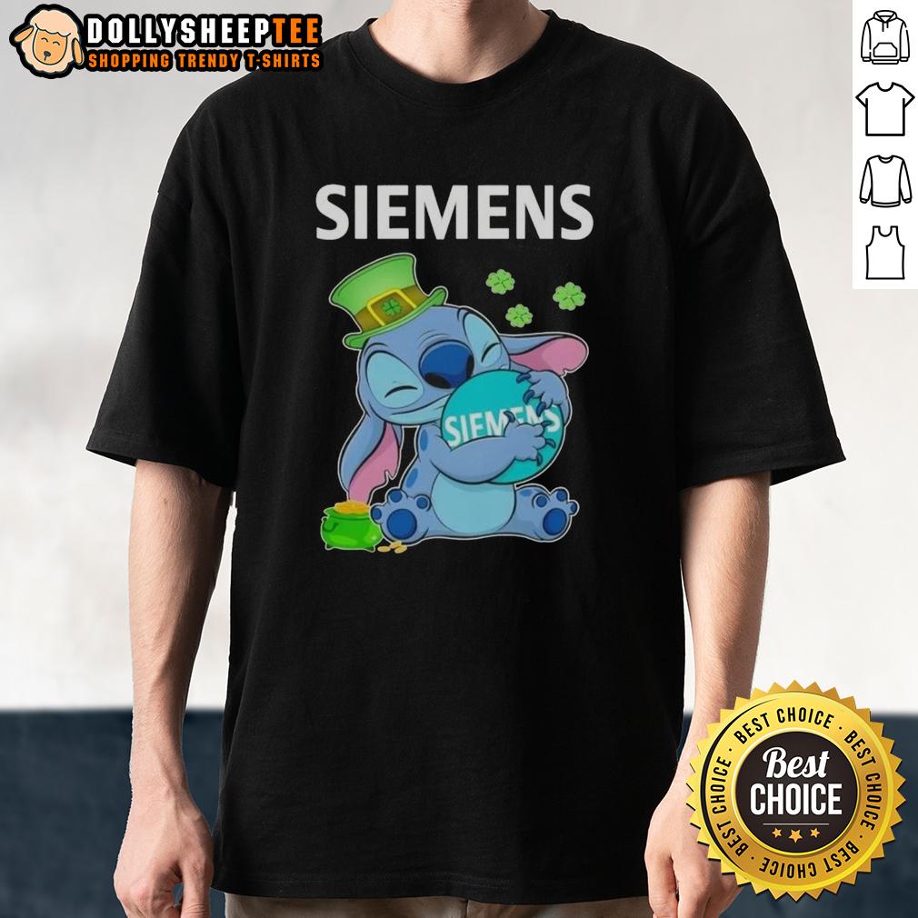 Awesome Stitch Hug Siemens Logo St. Patrick's Day T-Shirt