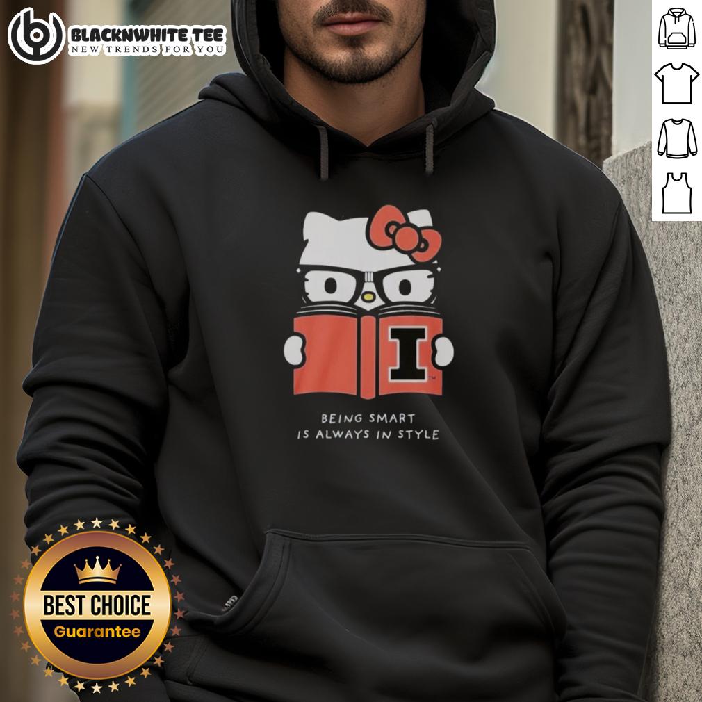 Official Dave Portnoy Illinois Hello Kitty Being Smart Is Always In Style Shirt - Image 2