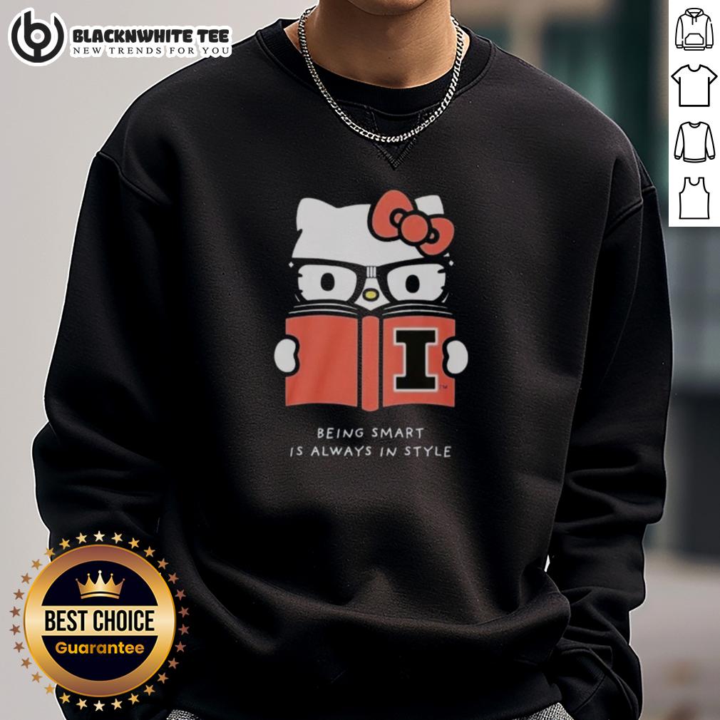 Official Dave Portnoy Illinois Hello Kitty Being Smart Is Always In Style Shirt - Image 5