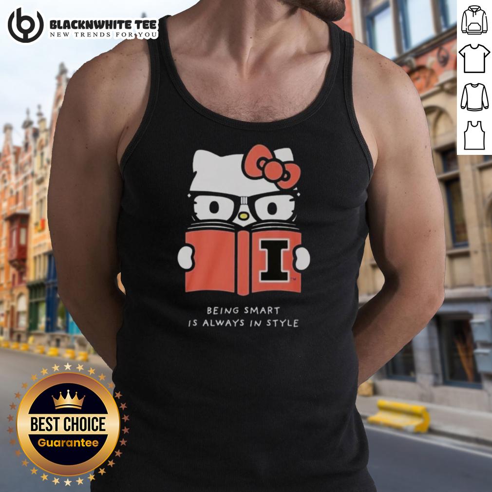 Official Dave Portnoy Illinois Hello Kitty Being Smart Is Always In Style Shirt - Image 4