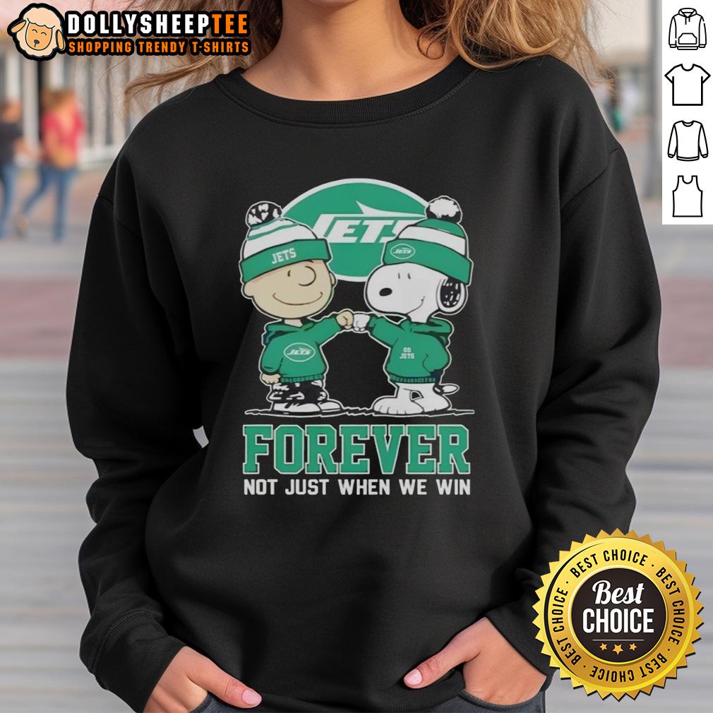 Top New York Jets X Charlie Brown Vs Snoopy Forever Not Just When We Win T-Shirt - Image 5