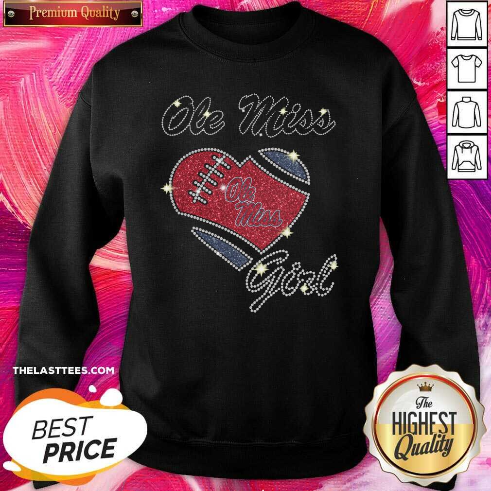 Official Ole Miss Girl Heart Diamond Shirt - Image 4