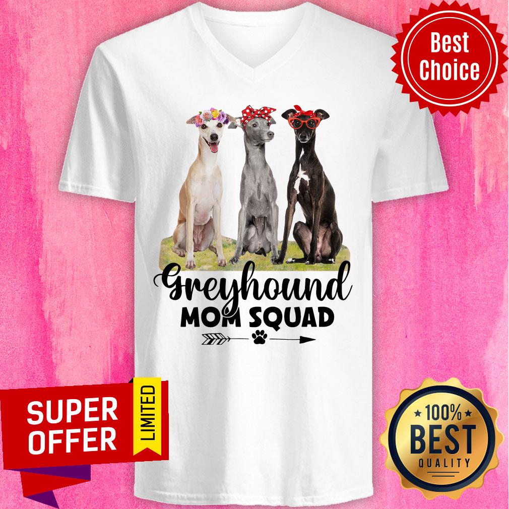 Nice Greyhound Dogs Mom Squad Shirt - Image 3