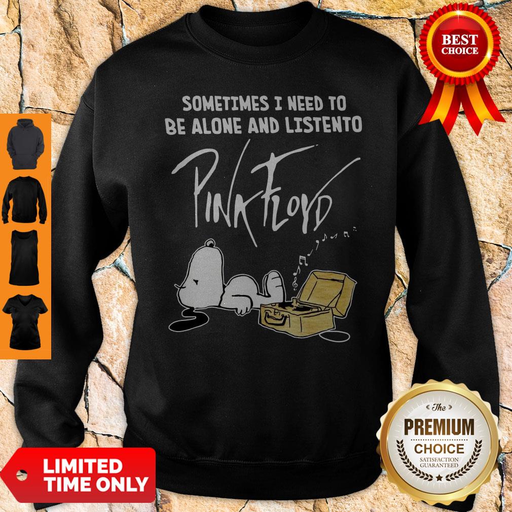 Pretty Snoopy Sometimes I Need To Be Alone And Listen To Pink Floyd Shirt - Image 4