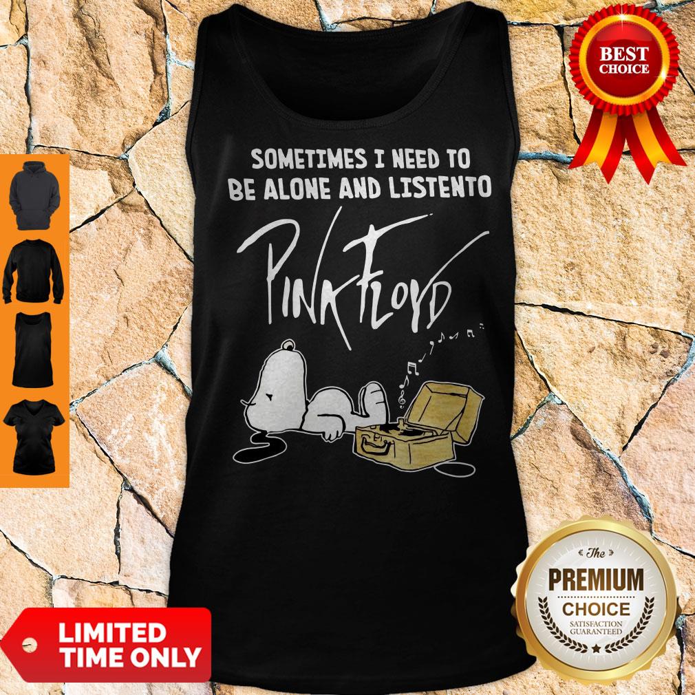Pretty Snoopy Sometimes I Need To Be Alone And Listen To Pink Floyd Shirt - Image 3