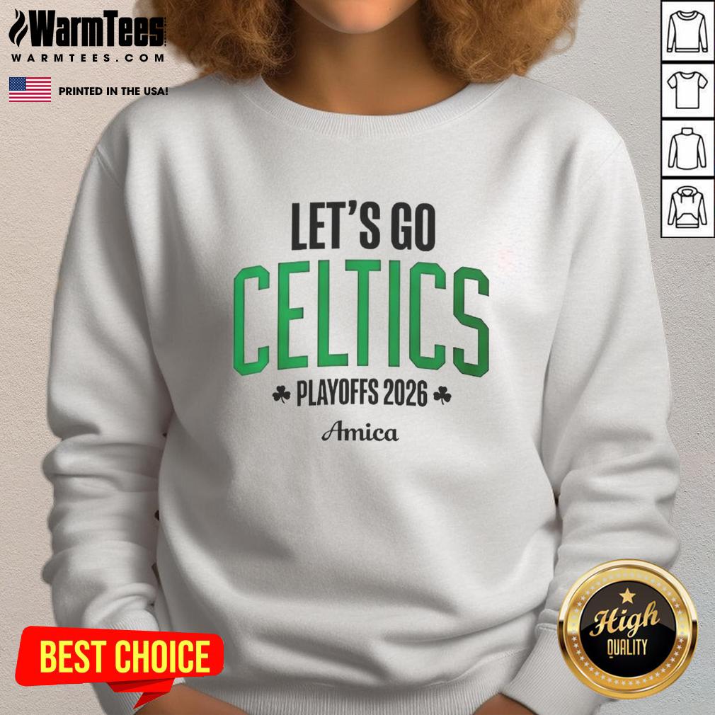 Nice Let's Go Boston Celtics Playoffs 2026 Amica T-Shirt - Image 5